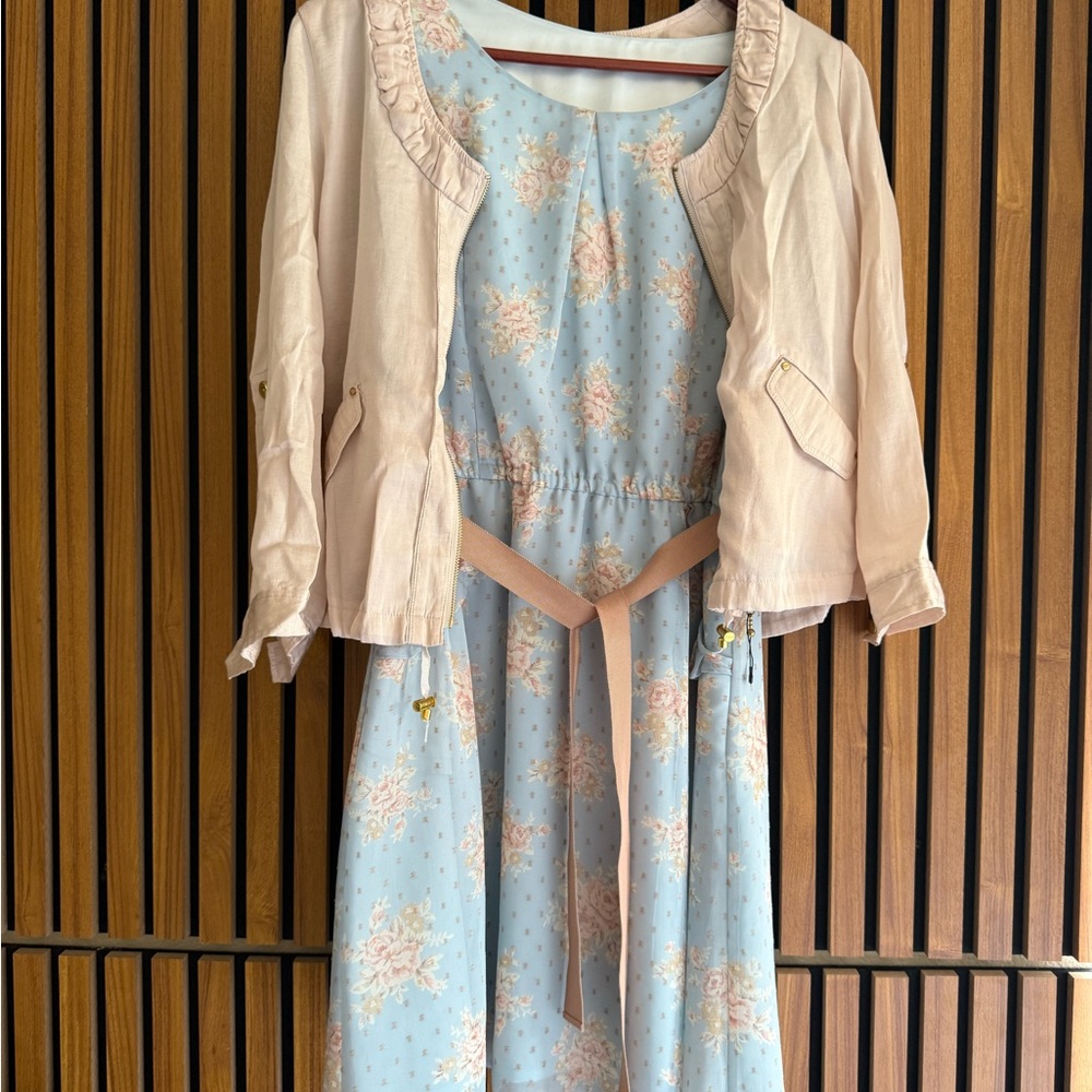 Japanese Floral Blue Dress